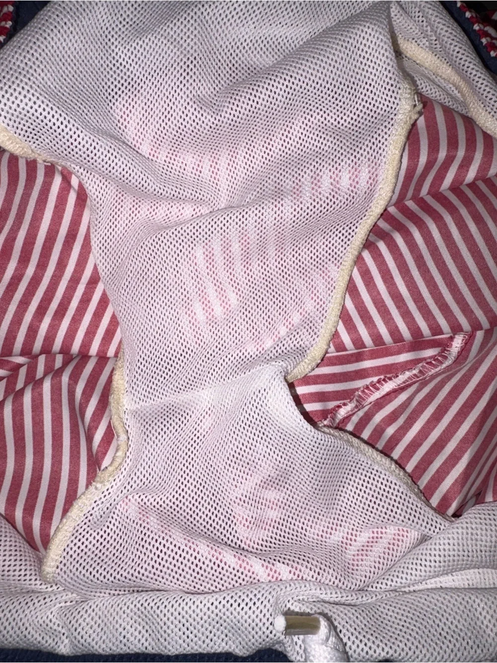 Phat Farm Red White Striped Swim Trunks Men’s XL Y2K Cargo Board Shorts